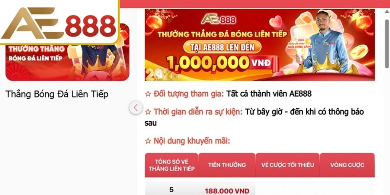 Ưu đãi AE888 thể thao